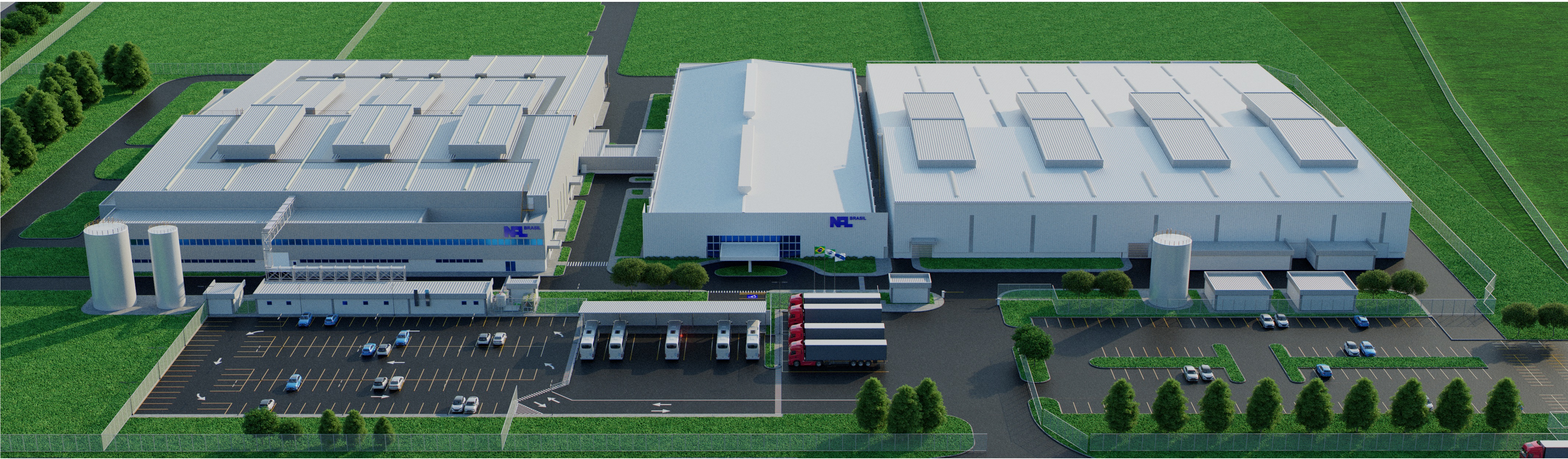 Expansion plant (left) and current plant (right) in Brazil